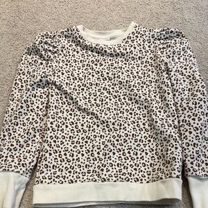 Janie and Jack Leopard Print Crew Neck Sweatshirt size 10